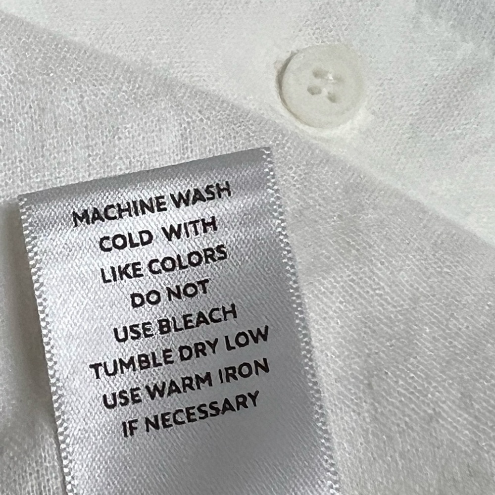 NWT Westbound Oversized Linen Blend Button Down White Shirt Dress Womens size S - Picture 10 of 10